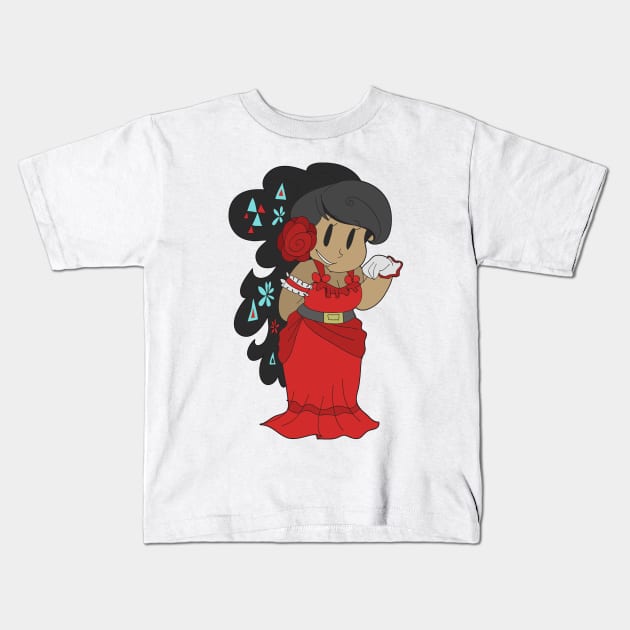 Flamenco Dancer Girl Kids T-Shirt by saradaboru